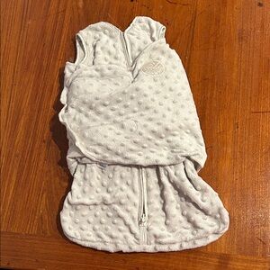 White Baby Swaddle with Zipper